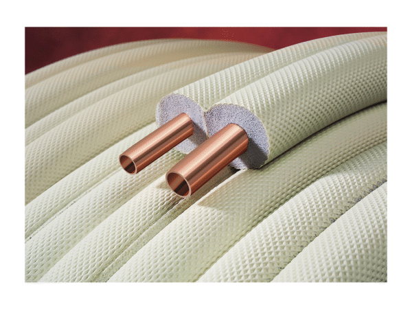 TUBE CUIVRE CLIMATISATION DOUBLE AVEC ISOLATION SANS RACORDS 1/4-3/8 20M