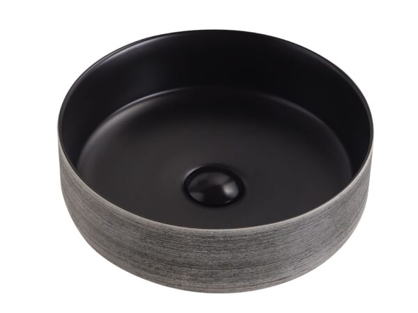VASQUE EN CERAMIQUE AVEC RELIEF BROSSE (36CM)