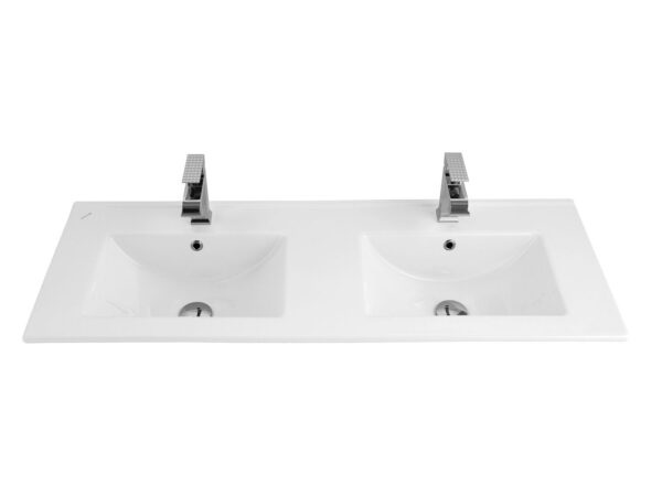 VASQUE EN CERAMIQUE DOUBLE (45X120CM) - BLANC